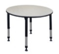 Regency Kee 48 in. Round Height Adjustable Classroom Activity Table- Maple
