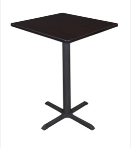 Cain 30" Square Cafe Table - Mocha Walnut