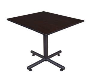 Kobe 48" Square Breakroom Table - Mocha Walnut 