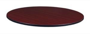 48" Round Laminate Table Top - Mahogany/ Mocha Walnut