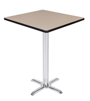 Regency Via Cafe High 36" Square X-Base Table
