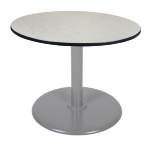 Via 48" Round Platter Base Table - Maple/Grey