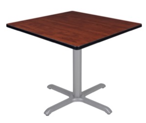 Via 42" Square X-Base Table - Cherry/Grey