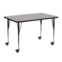 Rectangular Activity Tables with Casters