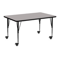 Rectangular Activity Tables with Casters