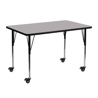 Rectangular Activity Tables with Casters