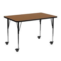 Rectangular Activity Tables with Casters