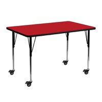 Rectangular Activity Tables with Casters