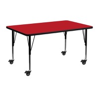 Rectangular Activity Tables with Casters