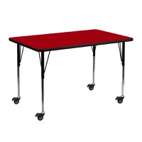 Rectangular Activity Tables with Casters