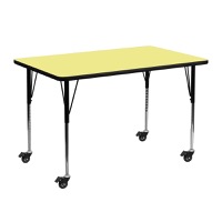 Rectangular Activity Tables with Casters