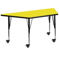 Trapezoid Activity Tables with Casters