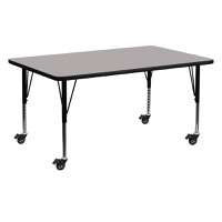 Rectangular Activity Tables with Casters