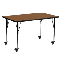 Rectangular Activity Tables with Casters