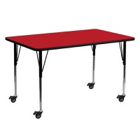 Rectangular Activity Tables with Casters