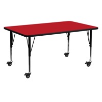 Rectangular Activity Tables with Casters