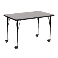Rectangular Activity Tables with Casters