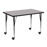 Rectangular Activity Tables with Casters