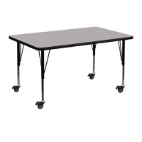 Rectangular Activity Tables with Casters