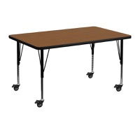 Rectangular Activity Tables with Casters