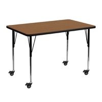 Rectangular Activity Tables with Casters
