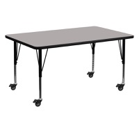 Rectangular Activity Tables with Casters