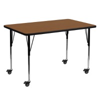 Rectangular Activity Tables with Casters