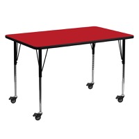 Rectangular Activity Tables with Casters