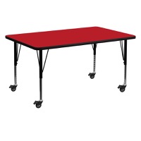 Rectangular Activity Tables with Casters