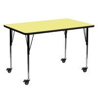 Rectangular Activity Tables with Casters