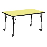 Rectangular Activity Tables with Casters