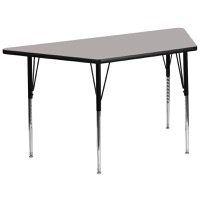 Wren - Collaborative Trapezoid Activity Table - Gray