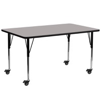 Rectangular Activity Tables with Casters