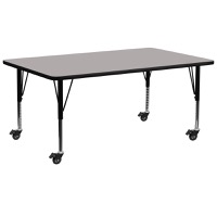 Rectangular Activity Tables with Casters