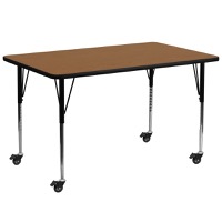 Rectangular Activity Tables with Casters