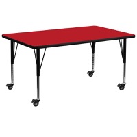 Rectangular Activity Tables with Casters