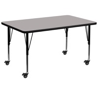 Rectangular Activity Tables with Casters