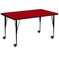 Wren - Popular Rectangular Activity Table - Red