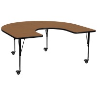 Wren - Collaborative Horseshoe Shaped Activity Table - Oak
