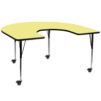 Wren - Collaborative Horseshoe Shaped Activity Table - Yellow