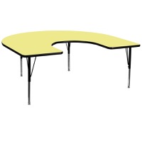 Wren - Collaborative Horseshoe Shaped Activity Table - Yellow