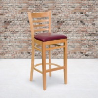 Wood Restaurant Barstools