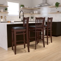 Wood Restaurant Barstools